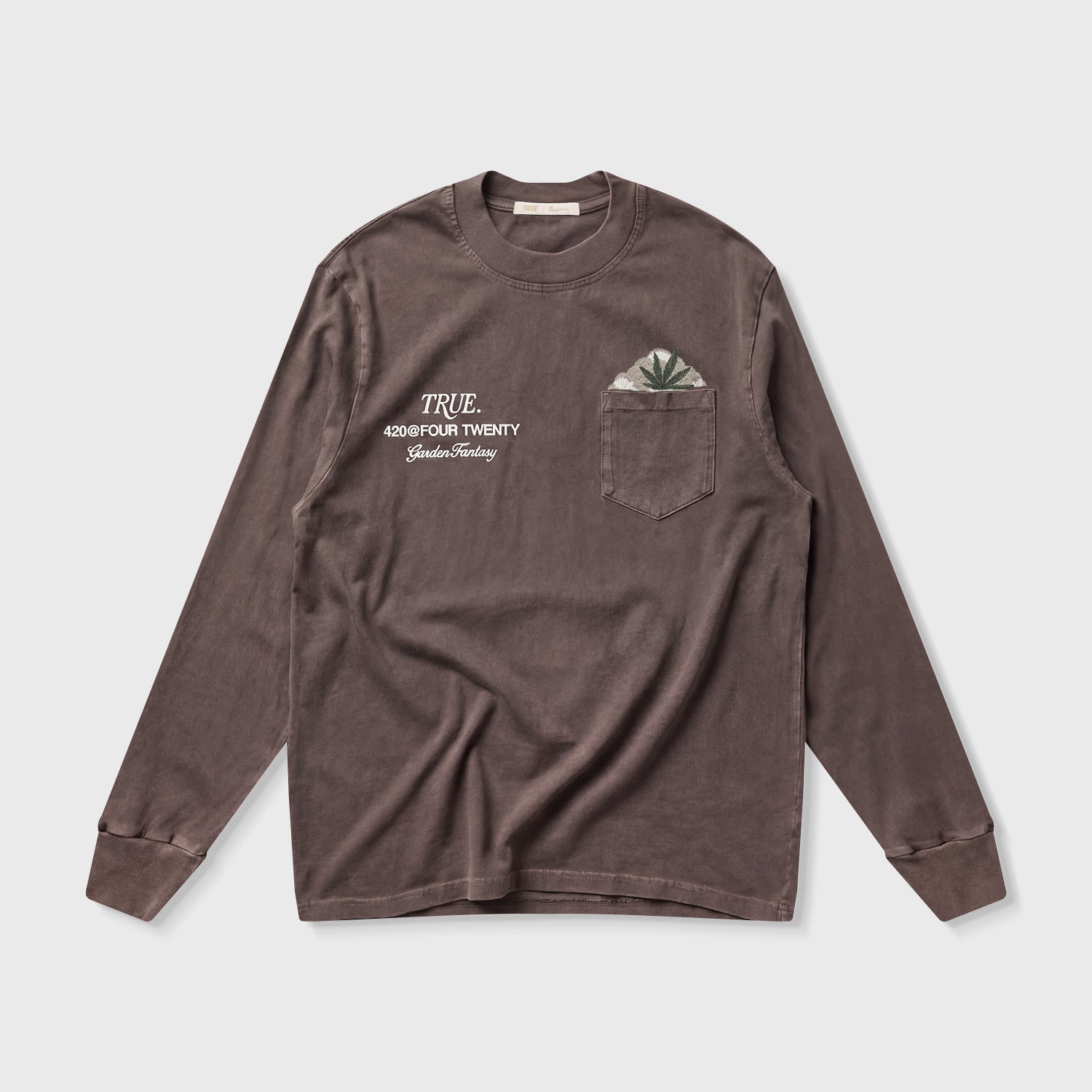 TRUE Garden LS Tshirt - Light Washed Brown