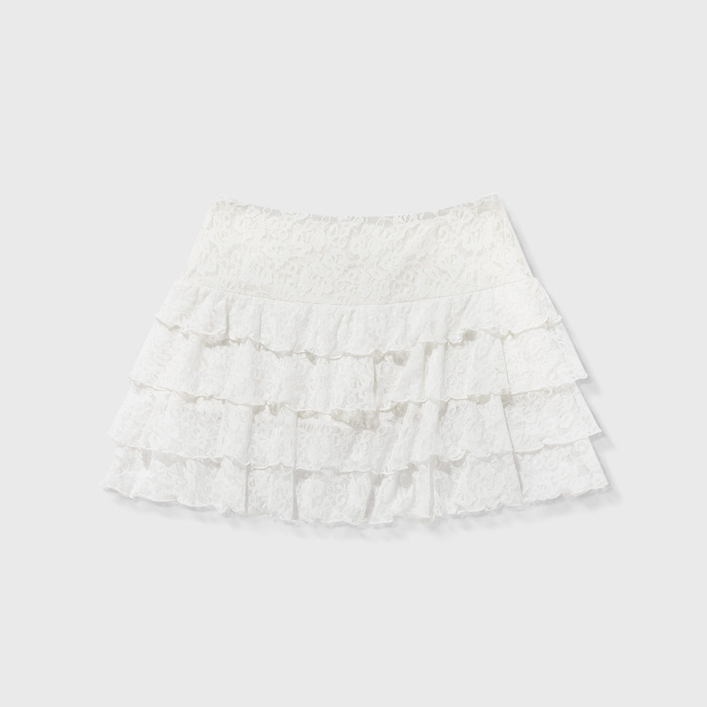 TRUE Drift Floral Mini Skirt - Cream