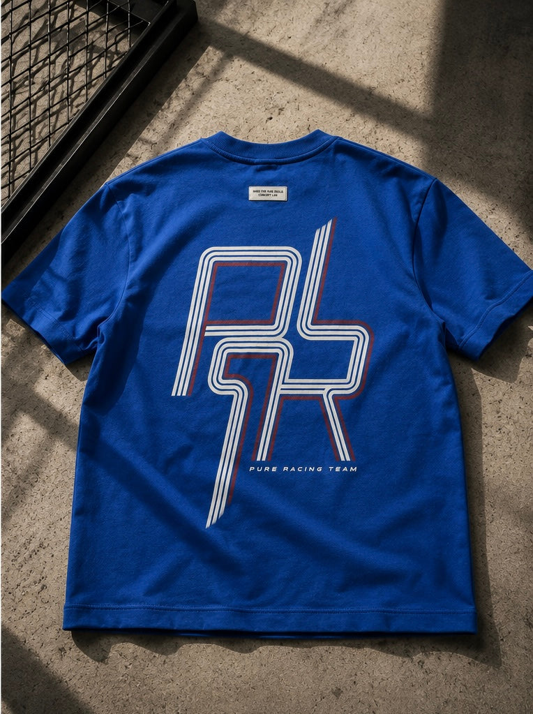 PURE Overdrive Blue Racing Lines Tshirt