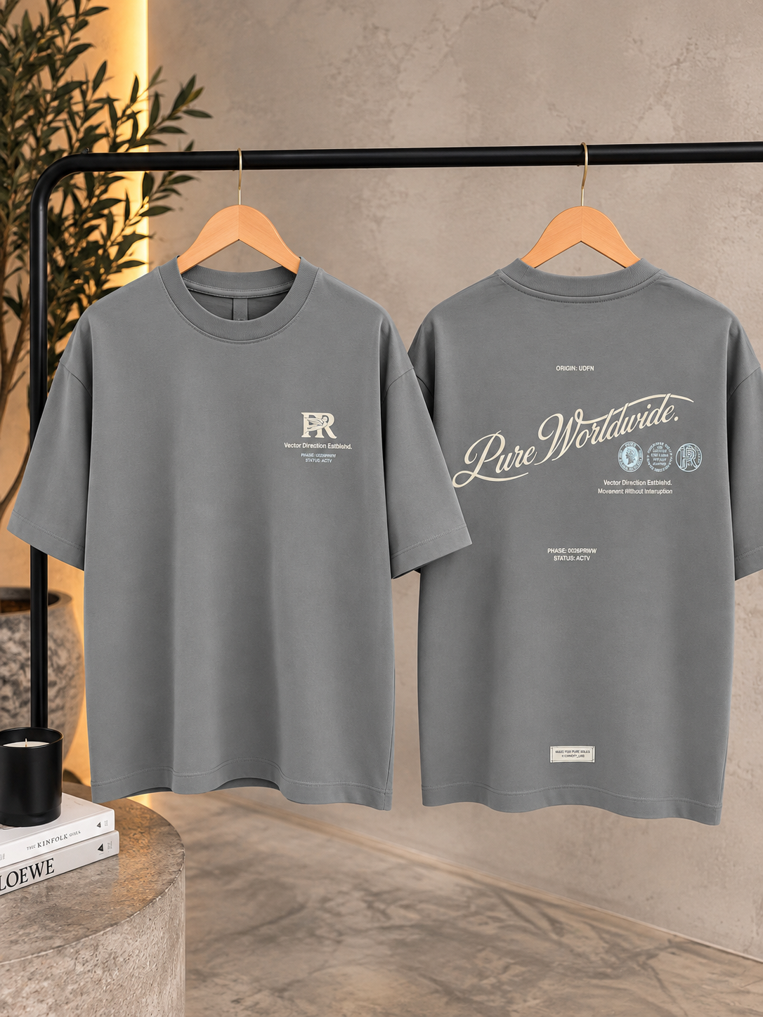 PURE Across The Lines Grey Pure Worldwide TShirt